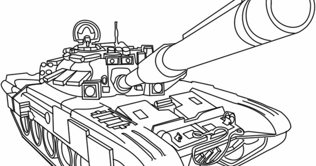 Mewarnai Mobil Tank - GAMBAR MEWARNAI HD
